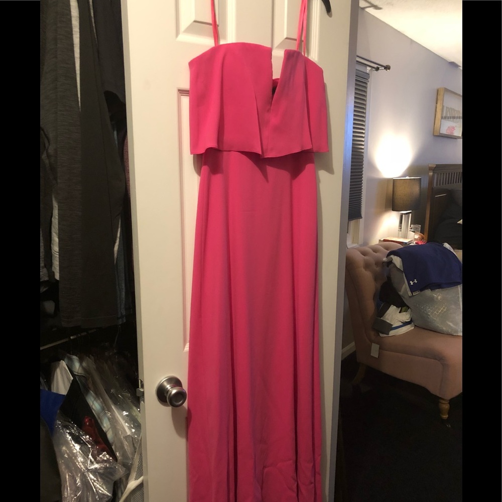 Bcbg Maxazria long pink gown size 2